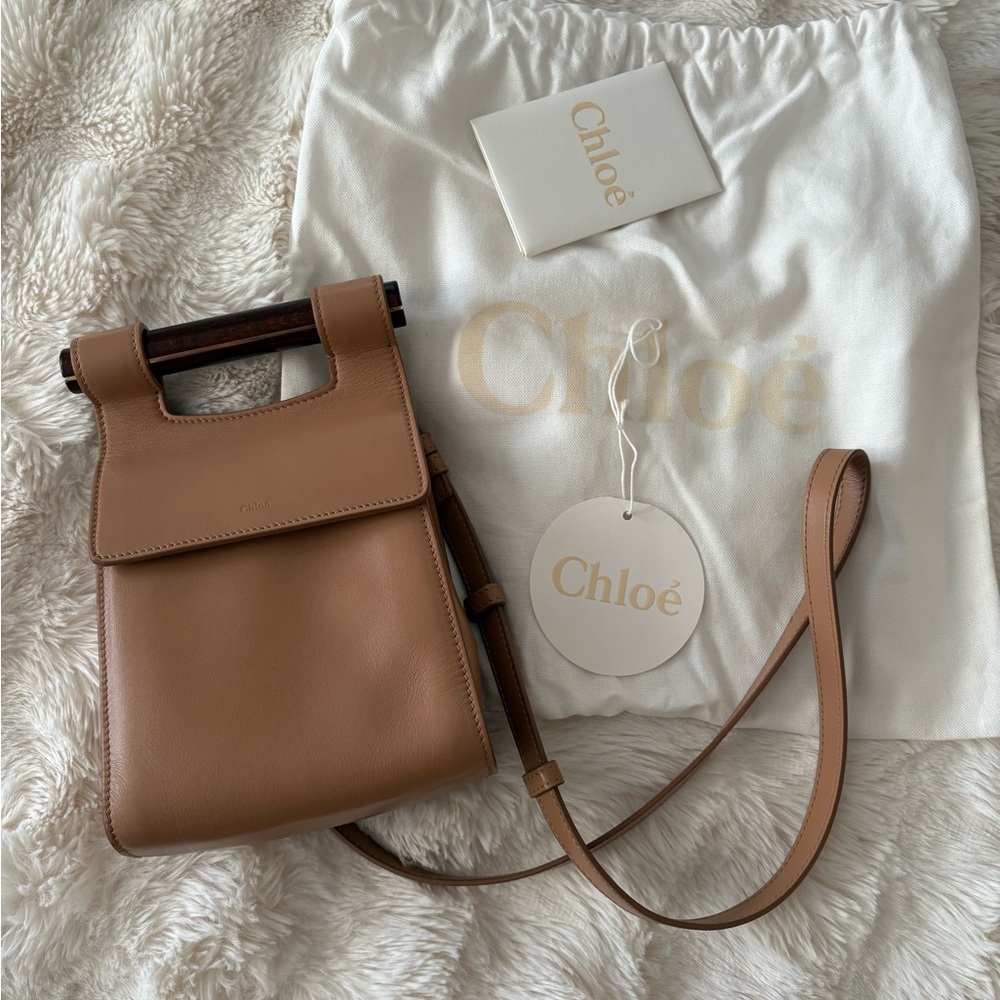 Chloe taupe magda top handle bag . Authentic